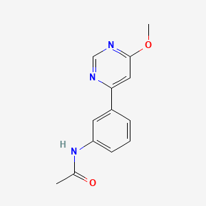 molecular formula C13H13N3O2 B3797489 N-[3-(6-methoxy-4-pyrimidinyl)phenyl]acetamide 