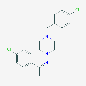 molecular formula C19H21Cl2N3 B379751 N-[4-(4-chlorobenzyl)-1-piperazinyl]-N-[1-(4-chlorophenyl)ethylidene]amine 