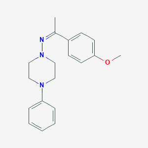 N-[1-(4-methoxyphenyl)ethylidene]-N-(4-phenyl-1-piperazinyl)amine