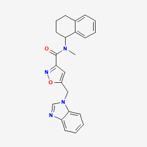 5-(benzimidazol-1-ylmethyl)-N-methyl-N-(1,2,3,4-tetrahydronaphthalen-1-yl)-1,2-oxazole-3-carboxamide