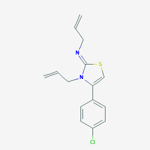 molecular formula C15H15ClN2S B379754 4-(4-chlorophenyl)-N,3-bis(prop-2-enyl)-1,3-thiazol-2-imine CAS No. 342596-45-6