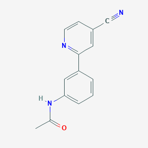 N-[3-(4-cyano-2-pyridinyl)phenyl]acetamide