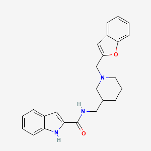 N-{[1-(1-benzofuran-2-ylmethyl)-3-piperidinyl]methyl}-1H-indole-2-carboxamide