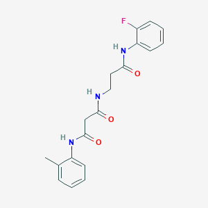 N-{3-[(2-fluorophenyl)amino]-3-oxopropyl}-N'-(2-methylphenyl)malonamide