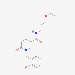 1-(2-fluorobenzyl)-N-(3-isopropoxypropyl)-6-oxo-3-piperidinecarboxamide