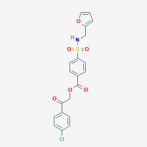 2-(4-Chlorophenyl)-2-oxoethyl 4-{[(2-furylmethyl)amino]sulfonyl}benzoate