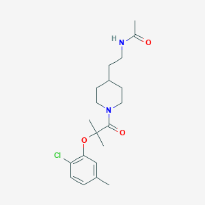 N-(2-{1-[2-(2-chloro-5-methylphenoxy)-2-methylpropanoyl]-4-piperidinyl}ethyl)acetamide