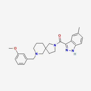 molecular formula C25H30N4O2 B3797631 [9-[(3-methoxyphenyl)methyl]-2,9-diazaspiro[4.5]decan-2-yl]-(5-methyl-1H-indazol-3-yl)methanone 