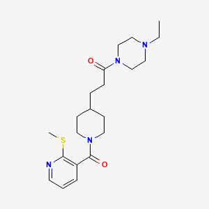 1-ethyl-4-[3-(1-{[2-(methylthio)-3-pyridinyl]carbonyl}-4-piperidinyl)propanoyl]piperazine