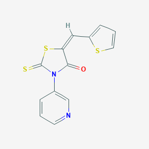 molecular formula C13H8N2OS3 B379766 3-(3-Pyridinyl)-5-(2-thienylmethylene)-2-thioxo-1,3-thiazolidin-4-one 