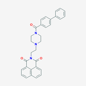 2-{2-[4-([1,1'-biphenyl]-4-ylcarbonyl)-1-piperazinyl]ethyl}-1H-benzo[de]isoquinoline-1,3(2H)-dione
