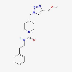 4-{[4-(methoxymethyl)-1H-1,2,3-triazol-1-yl]methyl}-N-(2-phenylethyl)-1-piperidinecarboxamide