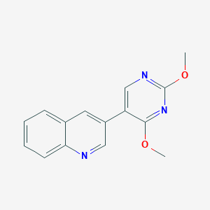 molecular formula C15H13N3O2 B3797697 3-(2,4-dimethoxy-5-pyrimidinyl)quinoline 