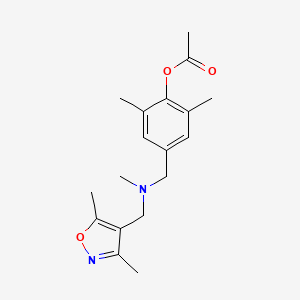 molecular formula C18H24N2O3 B3797703 4-{[[(3,5-dimethylisoxazol-4-yl)methyl](methyl)amino]methyl}-2,6-dimethylphenyl acetate 