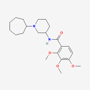 molecular formula C22H34N2O4 B3797724 N-(1-cycloheptyl-3-piperidinyl)-2,3,4-trimethoxybenzamide 