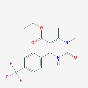 molecular formula C17H19F3N2O3 B379773 Isopropyl 1,6-dimethyl-2-oxo-4-[4-(trifluoromethyl)phenyl]-1,2,3,4-tetrahydro-5-pyrimidinecarboxylate 