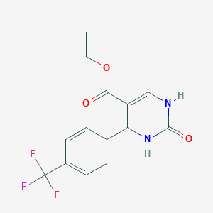 molecular formula C15H15F3N2O3 B379775 Ethyl 6-methyl-2-oxo-4-[4-(trifluoromethyl)phenyl]-1,2,3,4-tetrahydro-5-pyrimidinecarboxylate 