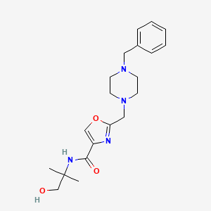 2-[(4-benzyl-1-piperazinyl)methyl]-N-(2-hydroxy-1,1-dimethylethyl)-1,3-oxazole-4-carboxamide