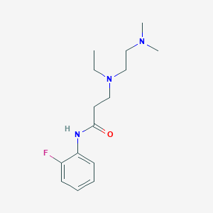 molecular formula C15H24FN3O B3797768 3-[[2-(dimethylamino)ethyl](ethyl)amino]-N-(2-fluorophenyl)propanamide 