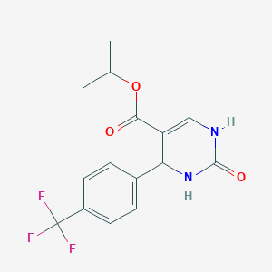 molecular formula C16H17F3N2O3 B379777 Isopropyl 6-methyl-2-oxo-4-[4-(trifluoromethyl)phenyl]-1,2,3,4-tetrahydro-5-pyrimidinecarboxylate 