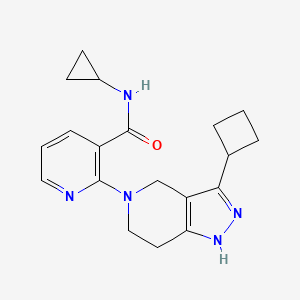 molecular formula C19H23N5O B3797783 2-(3-cyclobutyl-1,4,6,7-tetrahydropyrazolo[4,3-c]pyridin-5-yl)-N-cyclopropylpyridine-3-carboxamide 