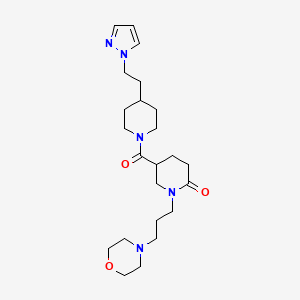 1-[3-(4-morpholinyl)propyl]-5-({4-[2-(1H-pyrazol-1-yl)ethyl]-1-piperidinyl}carbonyl)-2-piperidinone