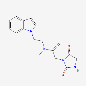 2-(2,5-dioxo-1-imidazolidinyl)-N-[2-(1H-indol-1-yl)ethyl]-N-methylacetamide