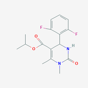 Isopropyl 4-(2,6-difluorophenyl)-1,6-dimethyl-2-oxo-1,2,3,4-tetrahydro-5-pyrimidinecarboxylate