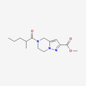 methyl 5-(2-methylpentanoyl)-4,5,6,7-tetrahydropyrazolo[1,5-a]pyrazine-2-carboxylate