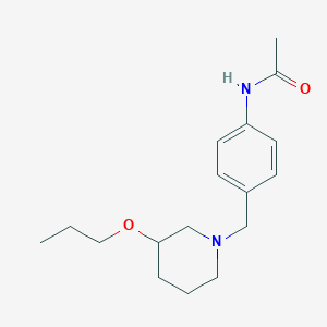 molecular formula C17H26N2O2 B3797818 N-{4-[(3-propoxypiperidin-1-yl)methyl]phenyl}acetamide 