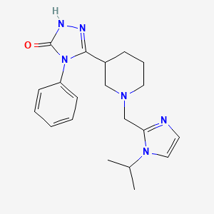 5-{1-[(1-isopropyl-1H-imidazol-2-yl)methyl]piperidin-3-yl}-4-phenyl-2,4-dihydro-3H-1,2,4-triazol-3-one