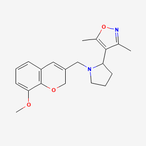 4-{1-[(8-methoxy-2H-chromen-3-yl)methyl]pyrrolidin-2-yl}-3,5-dimethylisoxazole