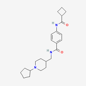 4-[(cyclobutylcarbonyl)amino]-N-[(1-cyclopentylpiperidin-4-yl)methyl]benzamide