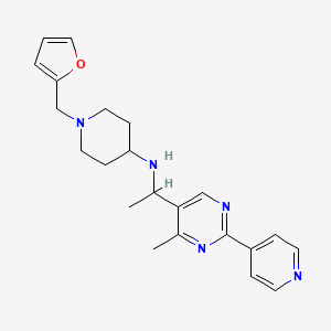 1-(2-furylmethyl)-N-{1-[4-methyl-2-(4-pyridinyl)-5-pyrimidinyl]ethyl}-4-piperidinamine