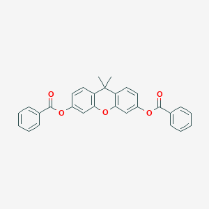 molecular formula C29H22O5 B379791 9H-xanthene-3,6-diol, 9,9-dimethyl-, dibenzoate 