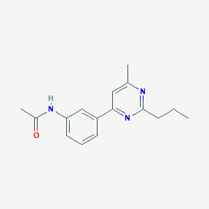 N-[3-(6-methyl-2-propylpyrimidin-4-yl)phenyl]acetamide