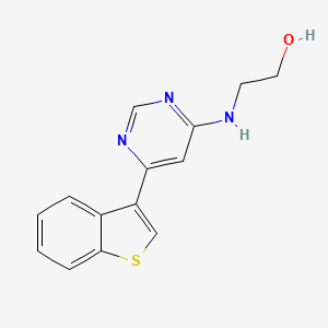 molecular formula C14H13N3OS B3797963 2-[[6-(1-Benzothiophen-3-yl)pyrimidin-4-yl]amino]ethanol 