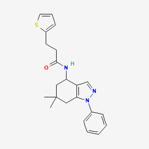 N-(6,6-dimethyl-1-phenyl-4,5,6,7-tetrahydro-1H-indazol-4-yl)-3-(2-thienyl)propanamide