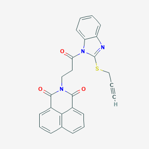 molecular formula C25H17N3O3S B379798 2-[3-Oxo-3-(2-prop-2-ynylsulfanylbenzimidazol-1-yl)propyl]benzo[de]isoquinoline-1,3-dione CAS No. 342596-88-7
