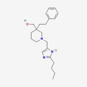 molecular formula C22H33N3O B3797992 [1-[(2-butyl-1H-imidazol-4-yl)methyl]-3-(2-phenylethyl)-3-piperidinyl]methanol 