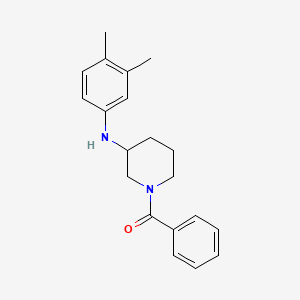 molecular formula C20H24N2O B3798009 1-benzoyl-N-(3,4-dimethylphenyl)-3-piperidinamine 