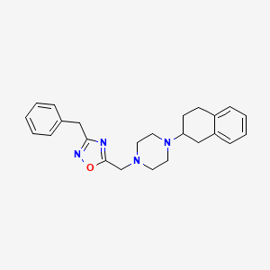 molecular formula C24H28N4O B3798017 1-[(3-benzyl-1,2,4-oxadiazol-5-yl)methyl]-4-(1,2,3,4-tetrahydro-2-naphthalenyl)piperazine 