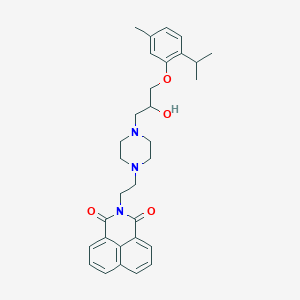 molecular formula C31H37N3O4 B379802 2-(2-(4-(2-hydroxy-3-(2-isopropyl-5-methylphenoxy)propyl)piperazin-1-yl)ethyl)-1H-benzo[de]isoquinoline-1,3(2H)-dione 