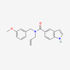 molecular formula C20H20N2O2 B3798020 N-allyl-N-(3-methoxybenzyl)-1H-indole-5-carboxamide 