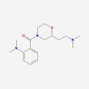 molecular formula C17H27N3O2 B3798039 (2-{4-[2-(dimethylamino)benzoyl]-2-morpholinyl}ethyl)dimethylamine 