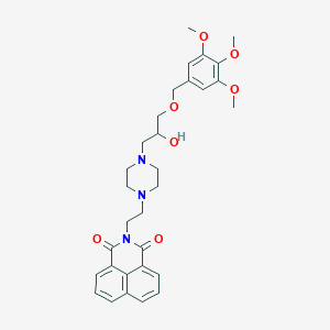 2-[2-[4-[2-Hydroxy-3-(3,4,5-trimethoxybenzyl)oxy-propyl]piperazino]ethyl]benzo[de]isoquinoline-1,3-quinone;hydrochloride