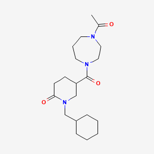 5-(4-Acetyl-1,4-diazepane-1-carbonyl)-1-(cyclohexylmethyl)piperidin-2-one