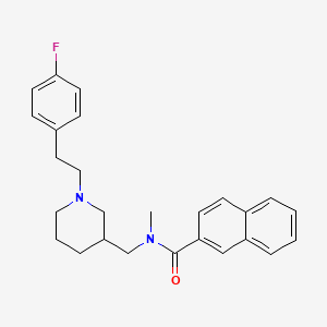 molecular formula C26H29FN2O B3798059 N-({1-[2-(4-fluorophenyl)ethyl]-3-piperidinyl}methyl)-N-methyl-2-naphthamide 