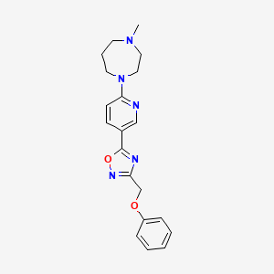 1-methyl-4-{5-[3-(phenoxymethyl)-1,2,4-oxadiazol-5-yl]-2-pyridinyl}-1,4-diazepane