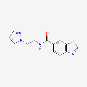 N-[2-(1H-pyrazol-1-yl)ethyl]-1,3-benzothiazole-6-carboxamide